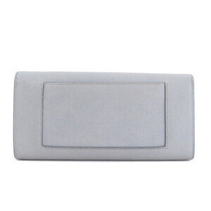 Celine Long Calfskin Wallet Flap Multifunction Leather